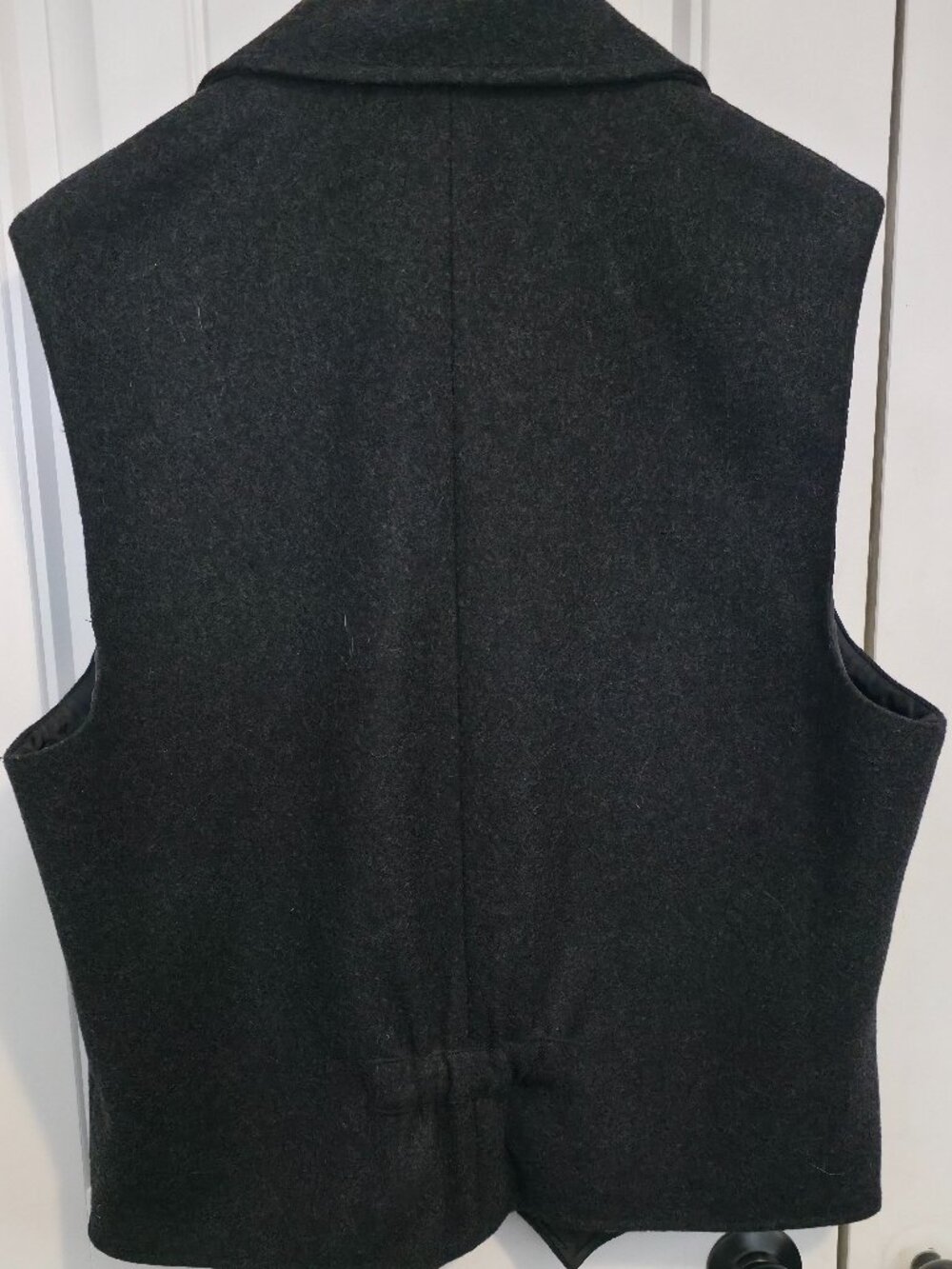 Powder River Outfitters Charcoal Gray Wool Vest - Men's Size L - Picture 2 of 5